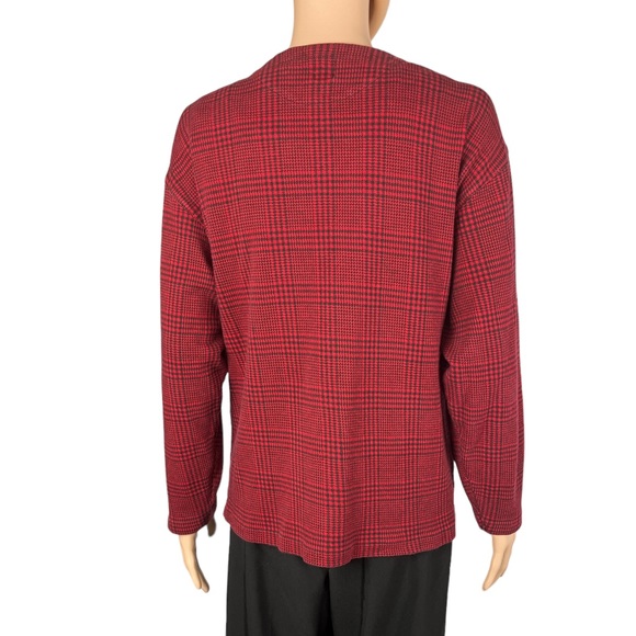 Gap Vintage Mock-Neck Snap-Front Shacket, Red Black | L - Picture 8 of 12